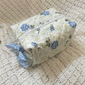 Roses on Yellow Boxy Makeup Bag/Essential Bags