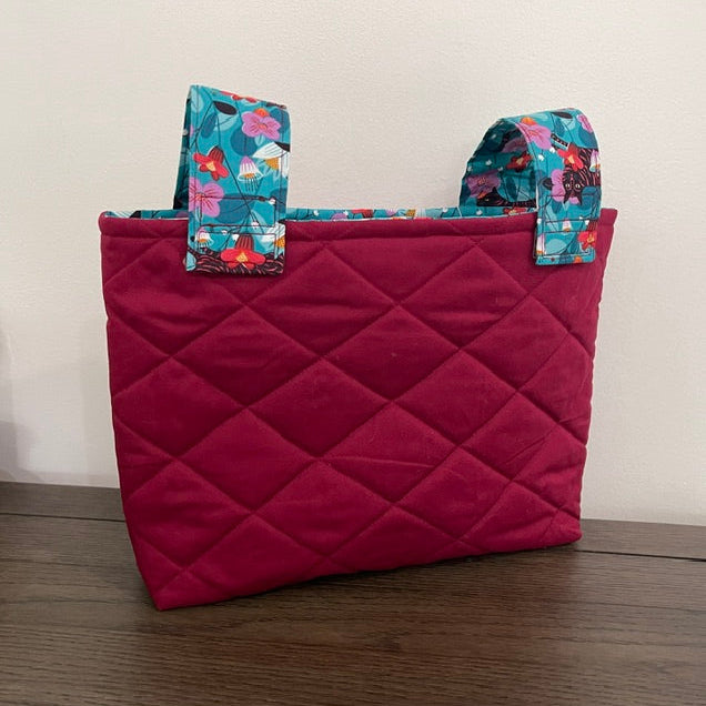 Mobility Walker/Rollator Bag-Burgundy print