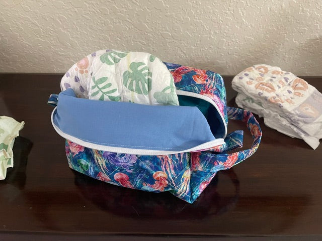 Jellyfish Diaper and Wipe Bag