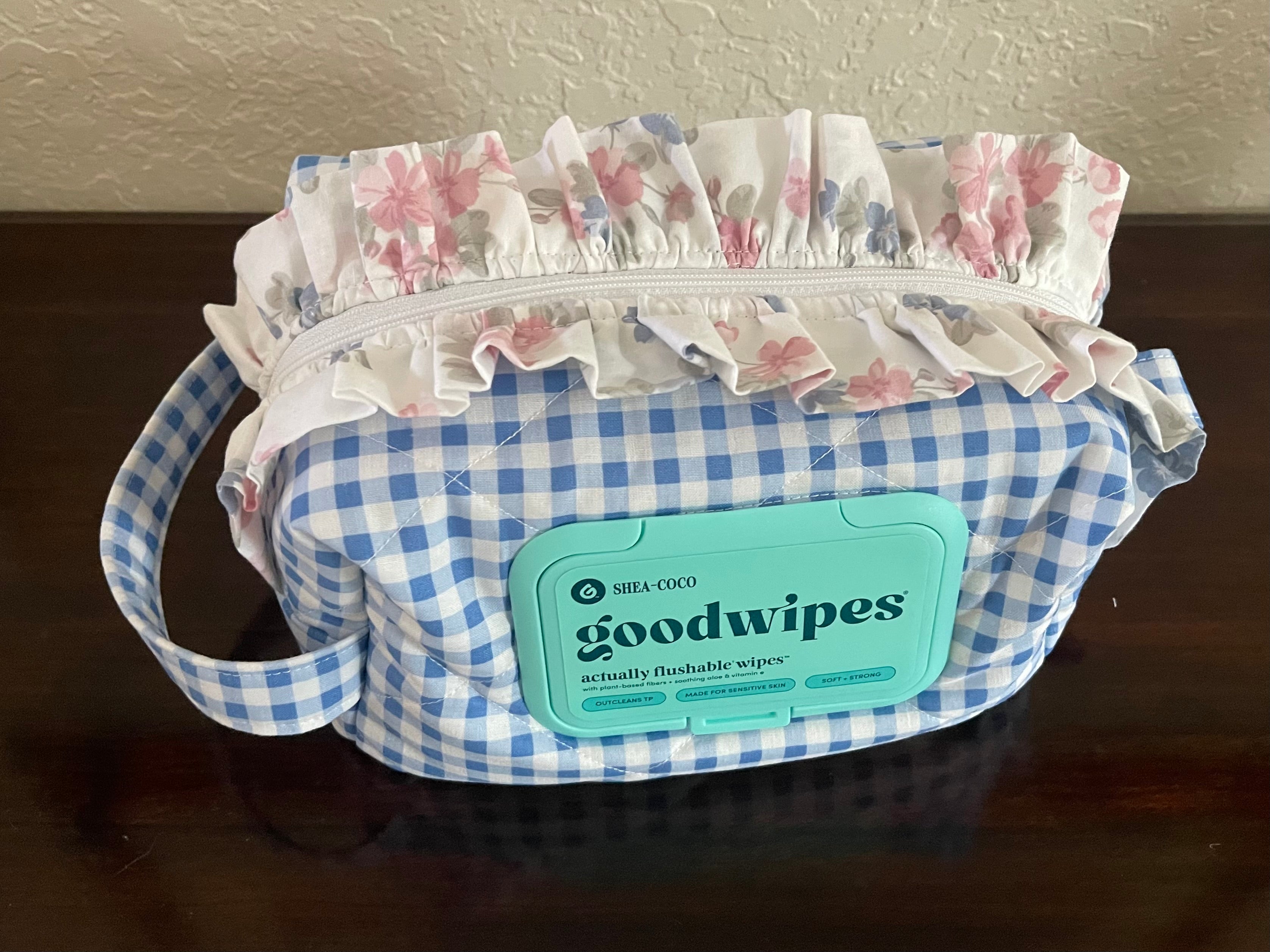 Diaper and Wipe Bag-Ruffled