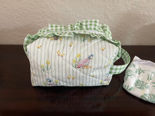 Diaper and Wipe Bag-Ruffled