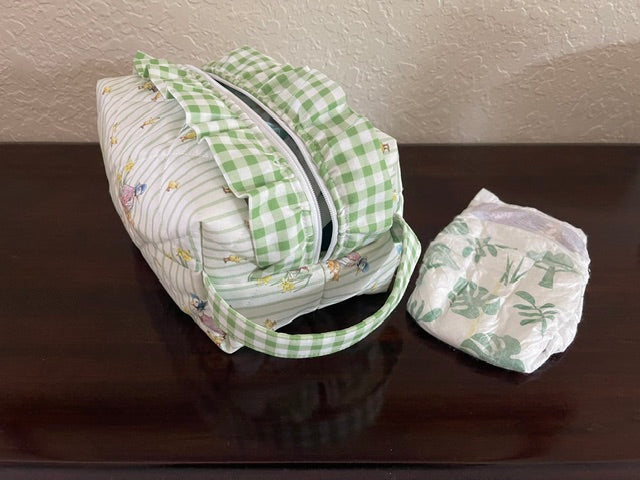 Diaper and Wipe Bag-Ruffled