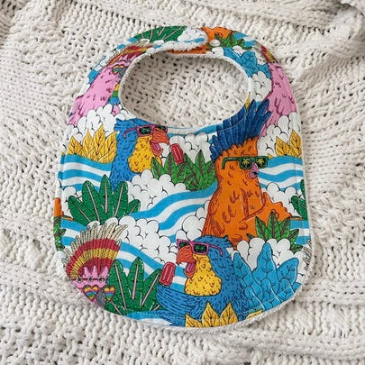 Tropical Parrot Bib