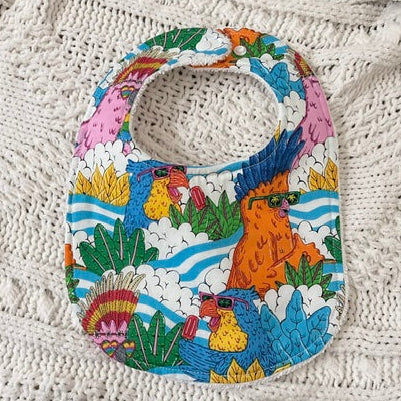 Tropical Parrot Bib