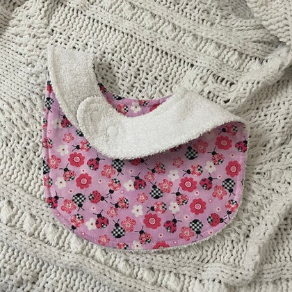Pink Ladybug Bib