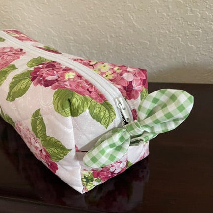 Pink Hydrangeas Hair Tool Bag -Large