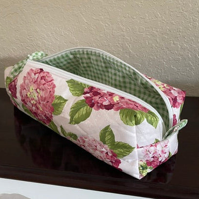 Pink Hydrangeas Hair Tool Bag -Large
