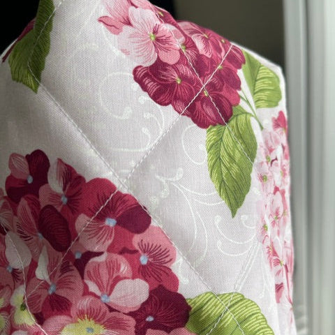 Pink Hydrangeas Boxy Makeup Bag/Essential Bags